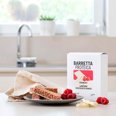 Barretta Lampone Cioccolato bianco proteine
