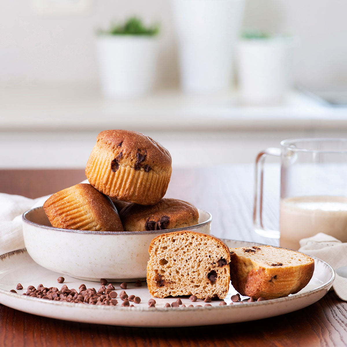 muffin gocce cioccolato proteici